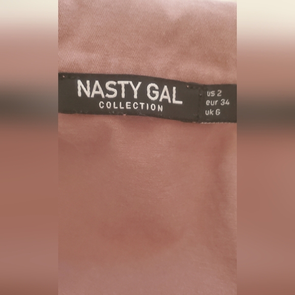 Nasty Gal Mauve Pink Boiler Suit Jumpsuit Utility  Coveralls Boilersuit Size 2 - Picture 4 of 9